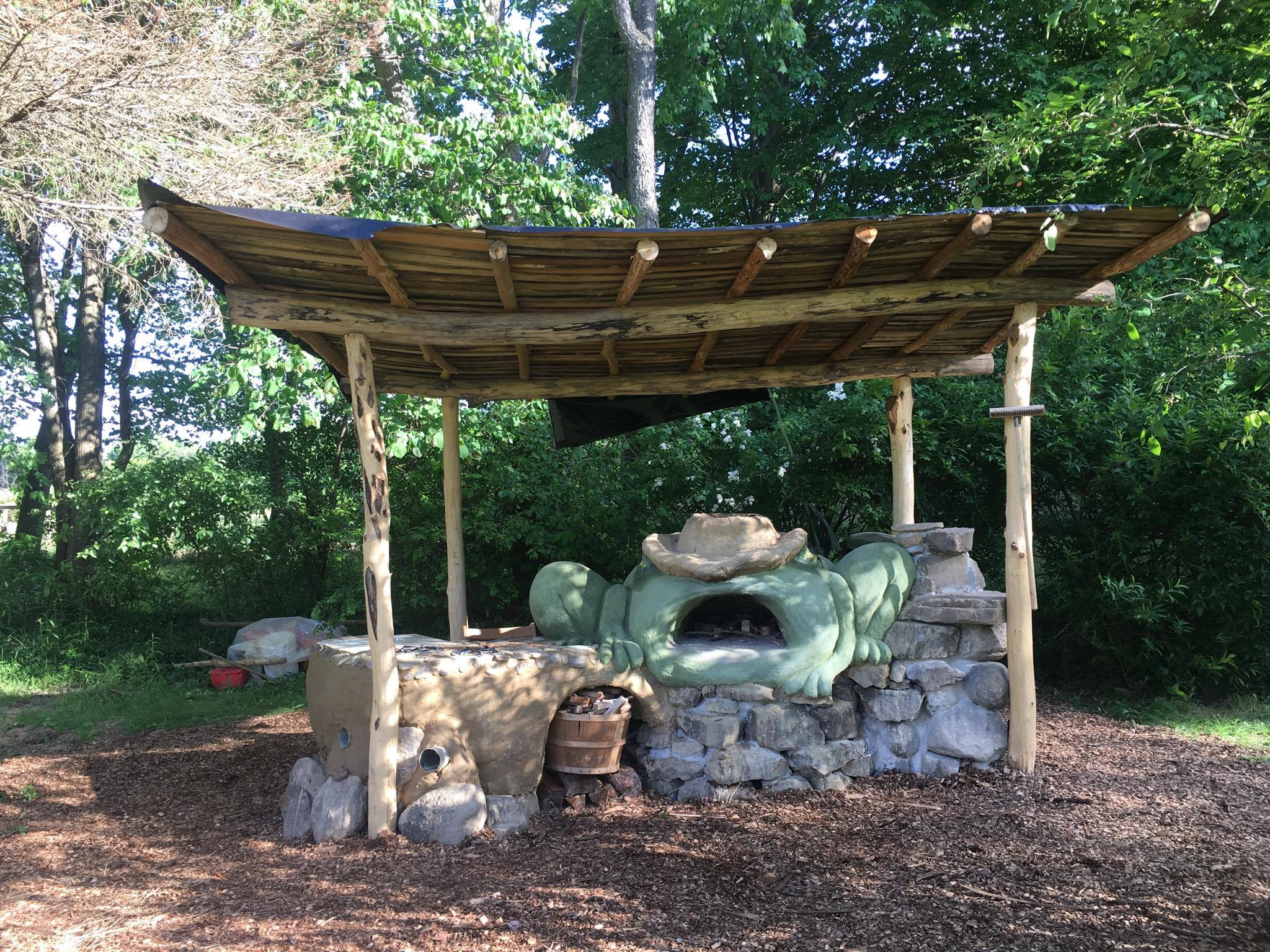 Crownpoint Ecology Center Outdoor Earthen Cob Kitchen